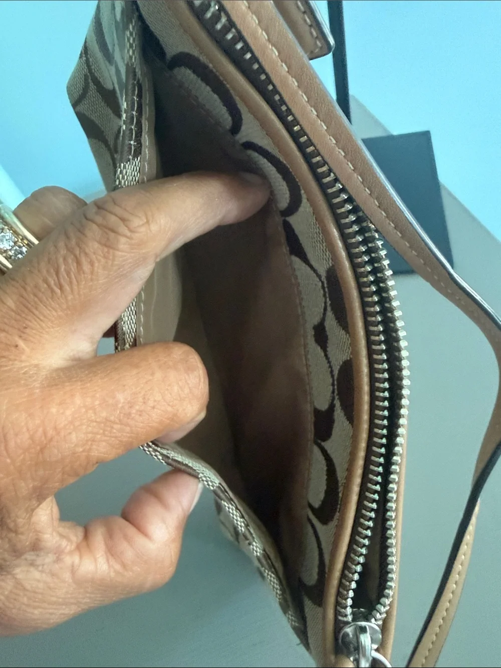 Coach wristlet signature